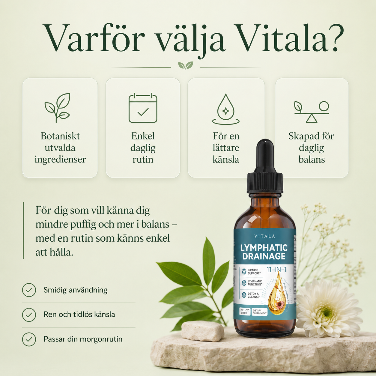 Vitala - Lymfdränage Droppar